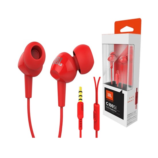 JBL WIRED IN-LINE EARPHONE C100SI 3.5MM RED